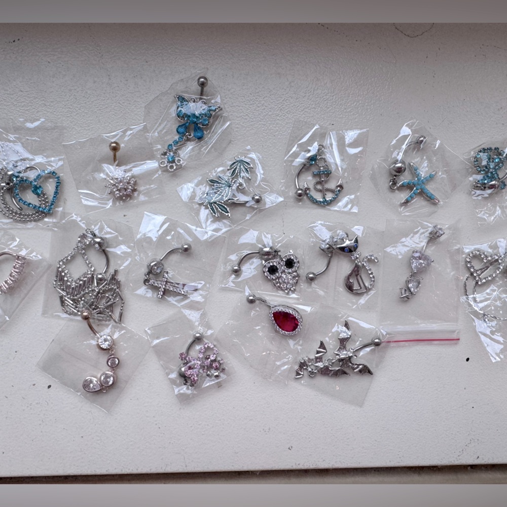 Set of 18 Piercing Belly Body Jewelry